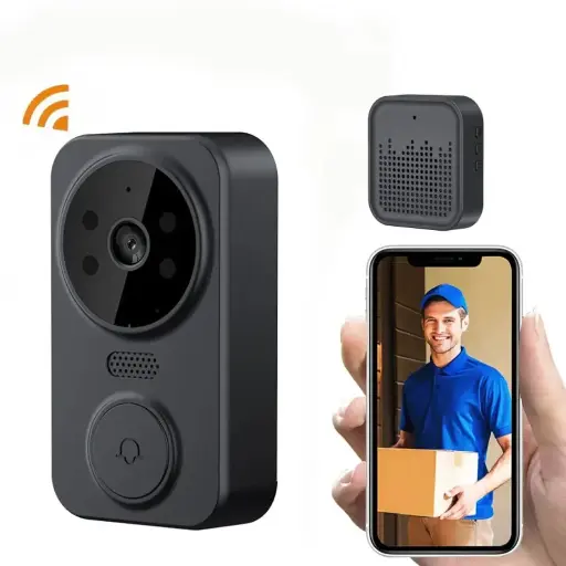 Smart Video Door Bell (Black)